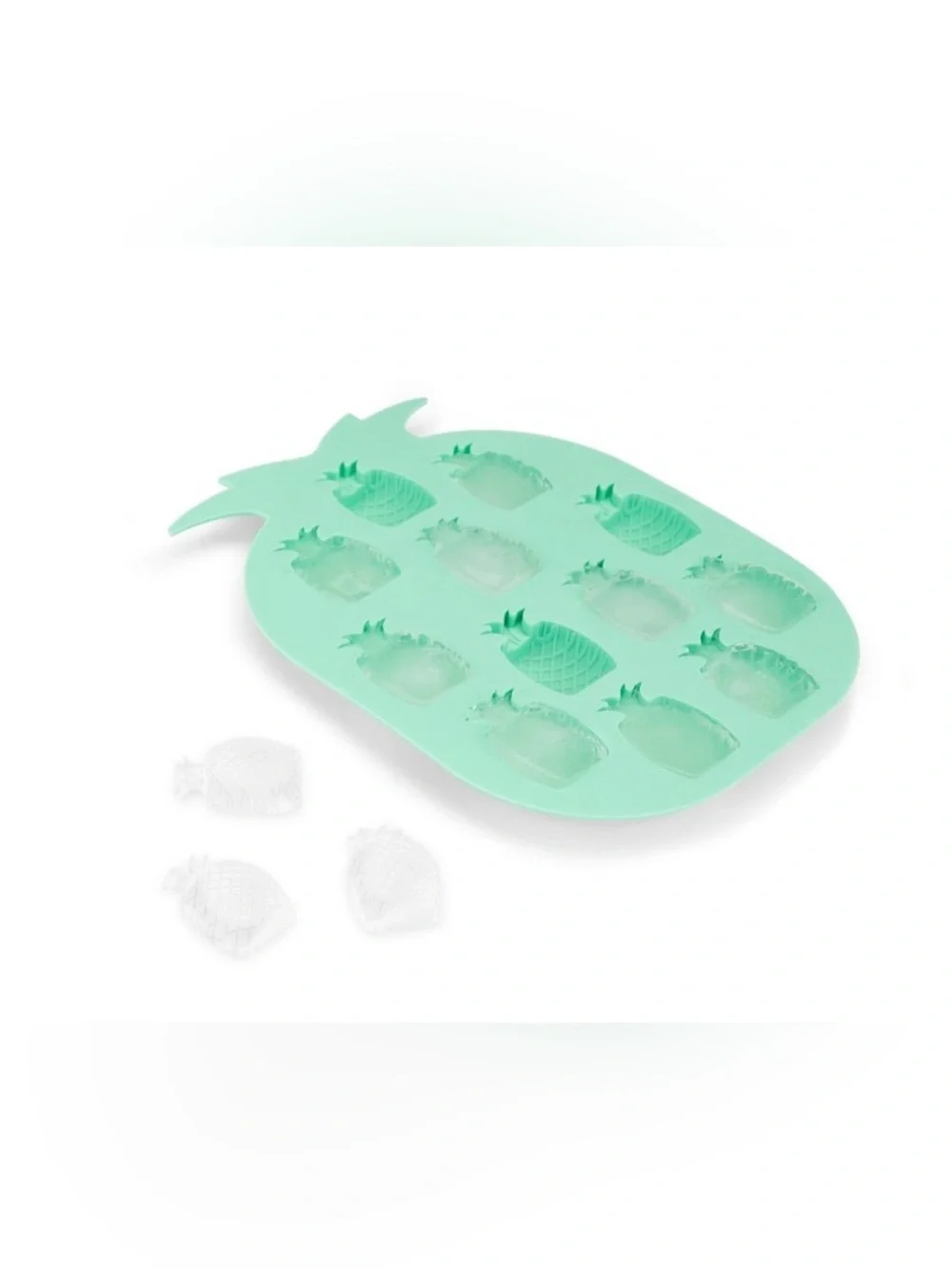 Blush Pineapple Silicone Ice Tray - Set of 2 - Teal Green BRAND NEW NEVER OPENED